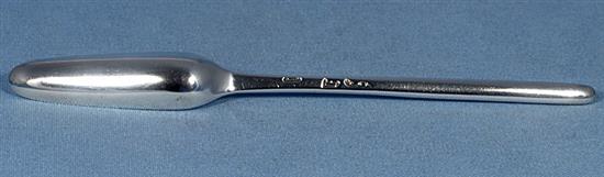 An early George I silver marrow scoop, Length 220mm Weight 1.7oz/55grms